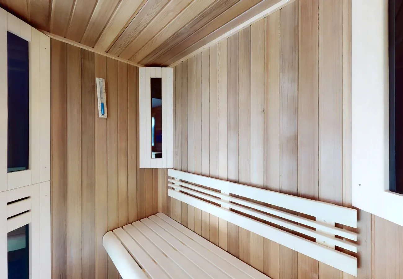 Infrared sauna in its own room in the chalet